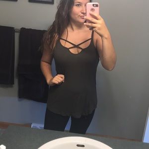 Maurice’s army green tank top